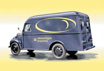 Moonlight Express Truck 12x18 Giclee on canvas