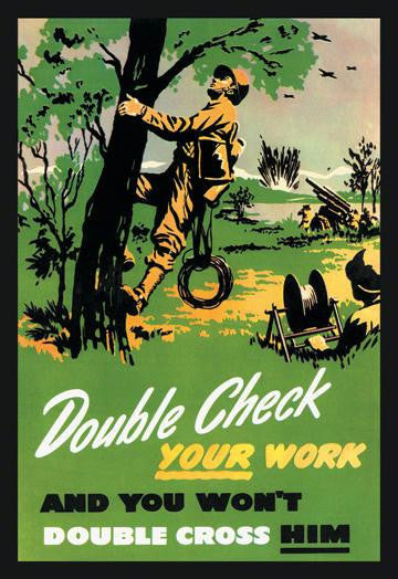 Double Check Your Work 12x18 Giclee on canvas