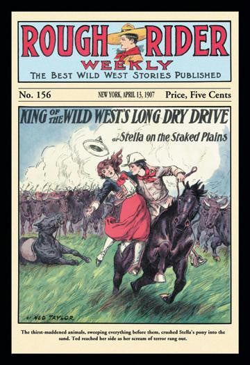 Rough Rider Weekly: King of the Wild West&#39;s Long Dry Drive 12x18 Giclee on canvas