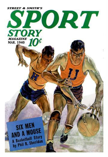 Sport Story Magazine: Six Men and a Mouse 12x18 Giclee on canvas