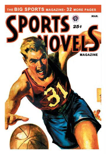 Sports Novels Magazine: March 1949 12x18 Giclee on canvas