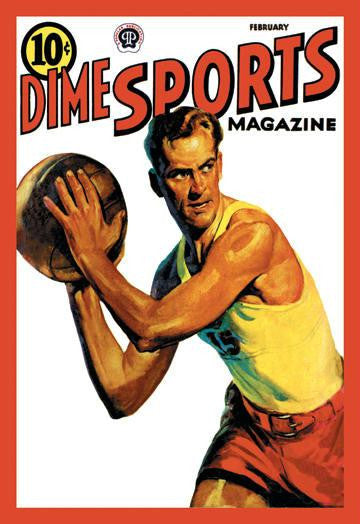 Dime Sports Magazine: Basketball 12x18 Giclee on canvas