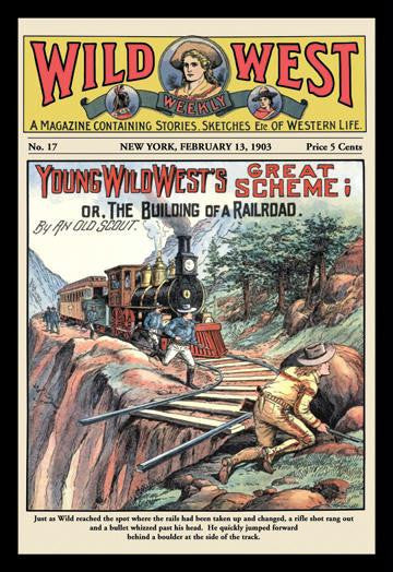 Wild West Weekly: Young Wild West&#39;s Great Scheme 12x18 Giclee on canvas