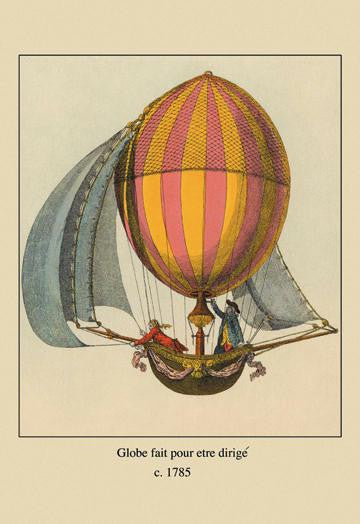 Globe Fait Pour Etre Dirige  c. 1785 12x18 Giclee on canvas