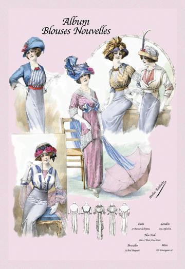 Album Blouses Nouvelles: Daytime Fashions 12x18 Giclee on canvas