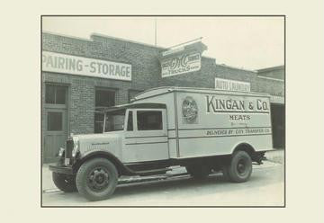 Kingan&#39;s Meat Truck #1 12x18 Giclee on canvas