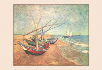 Boats at Saintes-Maries 12x18 Giclee on canvas