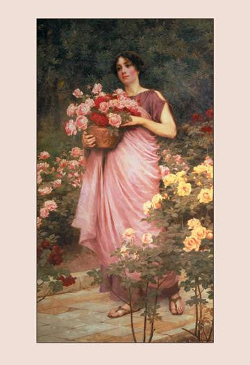 In a Garden of Roses 12x18 Giclee on canvas