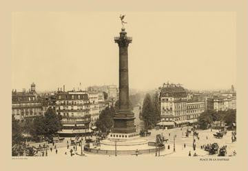 Bastille Place - July Column 12x18 Giclee on canvas