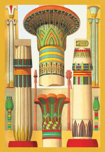 Egyptian Columns 12x18 Giclee on canvas