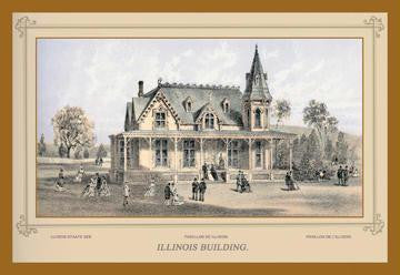 Centennial International Exhibition  1876 - Illinois Building 12x18 Giclee on canvas