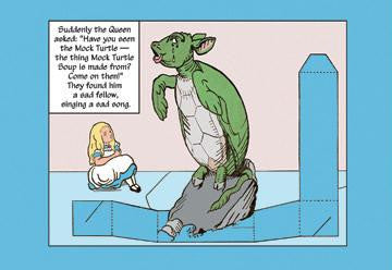 Alice in Wonderland: Alice and the Mock Turtle 12x18 Giclee on canvas