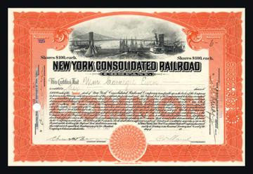 New York Consolidated Railroad Company 12x18 Giclee on canvas