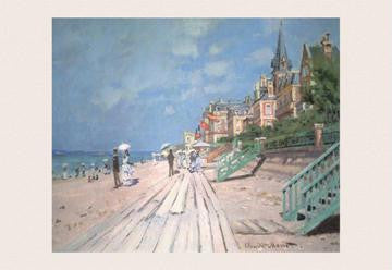 The Boardwalk at Trouville 12x18 Giclee on canvas