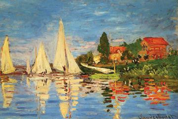 Regatta At Argenteuil 12x18 Giclee on canvas