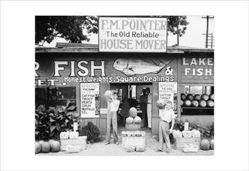 Roadside Stand near Birmingham  Alabama 12x18 Giclee on canvas