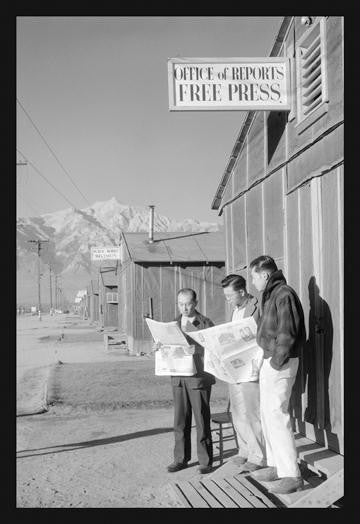 Manzanar Free Press 12x18 Giclee on canvas