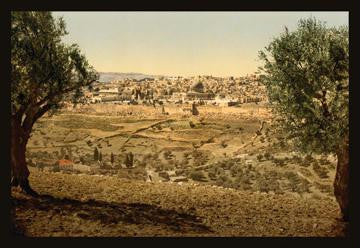 View from the Mount of Olives 12x18 Giclee on canvas