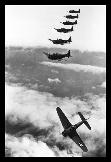 Douglas Dauntless Dive Bombers 12x18 Giclee on canvas