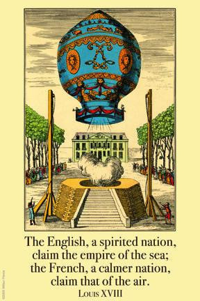 The English Claim the Sea  the French  the Air 12x18 Giclee on canvas
