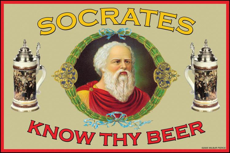 Know Thy Beer - Socrates 12x18 Giclee on canvas