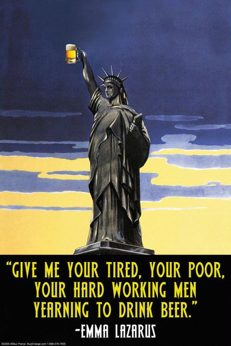 Give Me your Tired  Your Poor  your hard working men 12x18 Giclee on canvas