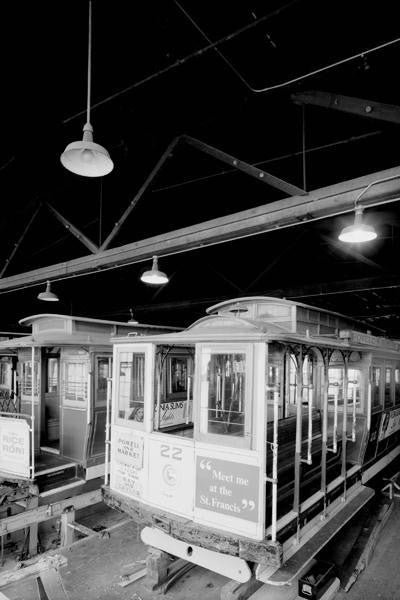 Cable Car Maintenance Bay 12x18 Giclee on canvas