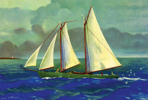 Gloucester Fishing Schooners 12x18 Giclee on canvas