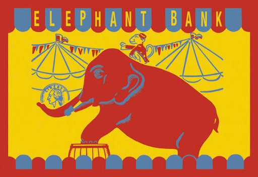 Elephant Bank 12x18 Giclee on canvas