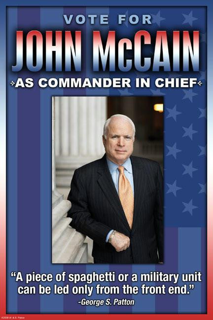 Vote for John McCain 12x18 Giclee on canvas