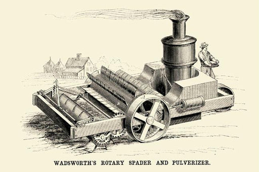 Wadsworth&#39;s Rotary Spader and Pulverizer 12x18 Giclee on canvas