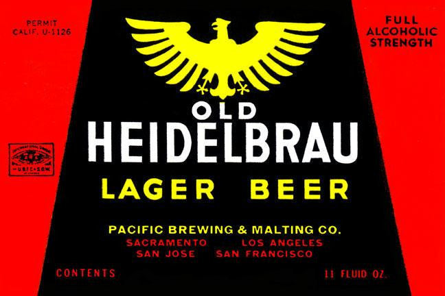 Old Heidelbrau Lager Beer 12x18 Giclee on canvas