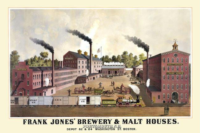 Frank Jones&#39; Brewery & Malt Houses 12x18 Giclee on canvas