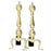 Solid Brass Twist Andirons