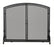Single Panel Black Wrought Iron Screen With Doors- Medium