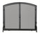 Single Panel Black Wrought Iron Screen With Doors- Large