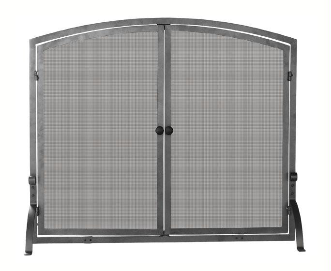 Single Panel Olde World Iron Screen W-Doors Medium