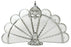 Pewter Finish Ornate Fan Screen