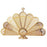 Polished Brass Shell Fan Screen Medium