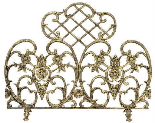 Single Panel Antique Gold Cast Aluminum Screen