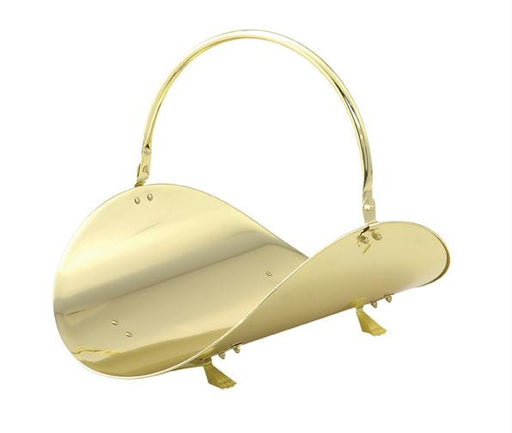 19in. Polished Brass   Woodbasket