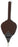 25in. Dark Stained Hand Carved Bellow W- Long Handle