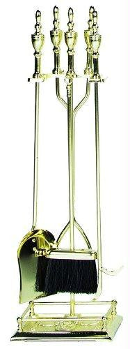 5 Pc. Polished Brass  Fireset (F-2205)