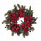 24 Inch Poinsettia and Berry Wreath