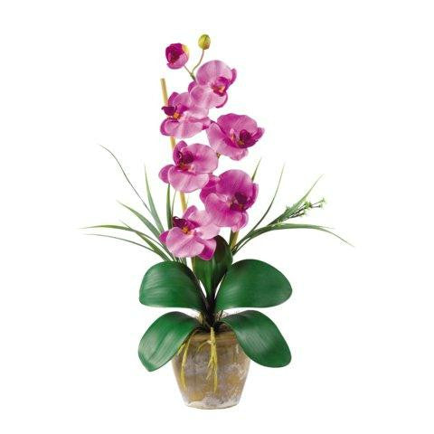 Mauve Single Stem Phalaenopsis Silk Orchid Arrangement