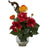 Hibiscus and Ranunculus w-Fluted Bowl Silk Flower Arrangement