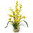 Yellow Dancing Lady Orchid Liquid Illusion Silk Flower Arrangement