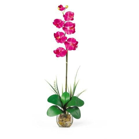 Beauty Single Phalaenopsis Liquid Illusion Silk Flower Arrangement