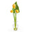 Yellow Calla Lilly Liquid Illusion w-Leaf Silk Flower Arrangement