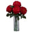 Red Fancy Rose w-Cylinder Vase Silk Flower Arrangement